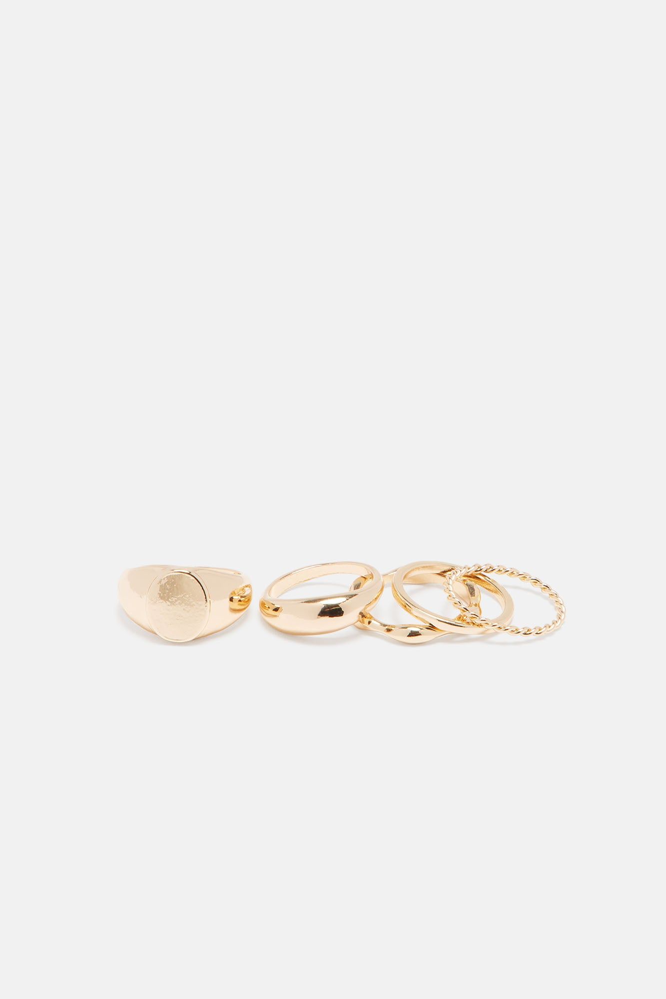Keep It Consistent 5 Piece Ring Set - Gold sold by Fashion Nova product image thumbnail 2
