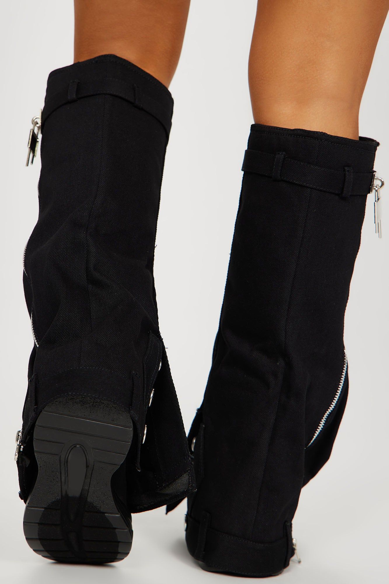 Hit Different Overlay Boots - Black sold by Fashion Nova product image thumbnail 4