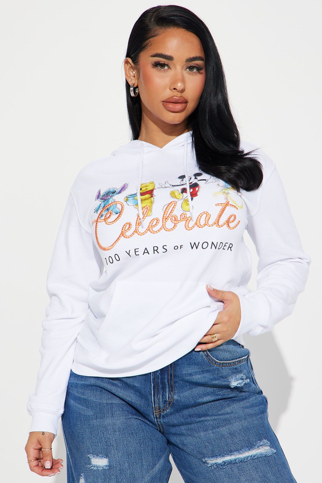 Celebrate 100 Years Of Disney Hoodie - White sold by Fashion Nova
