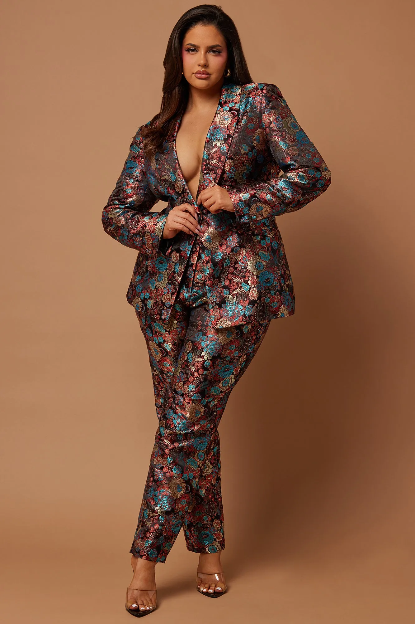 Pretty In Pink Embroidered Blazer Set - Black sold by Fashion Nova product image thumbnail 5