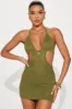 Chloe Micro Mini Dress - Olive sold by Fashion Nova