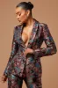 Pretty In Pink Embroidered Blazer Set - Black sold by Fashion Nova