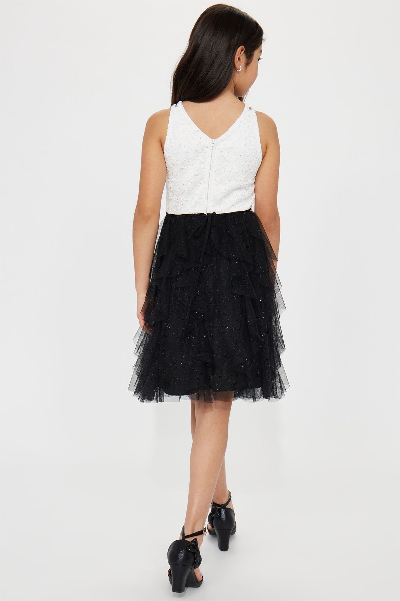 Mini Tulle At My Heart Sleeveless Dress - Ivory/combo sold by Fashion Nova product image thumbnail 5
