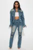 Make It Complicated Lace Up Straight Leg Jeans - Vintage Wash sold by Fashion Nova