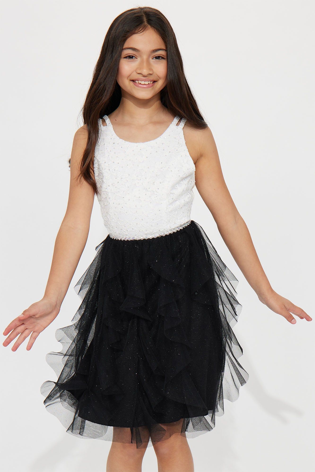 Mini Tulle At My Heart Sleeveless Dress - Ivory/combo sold by Fashion Nova product image thumbnail 2