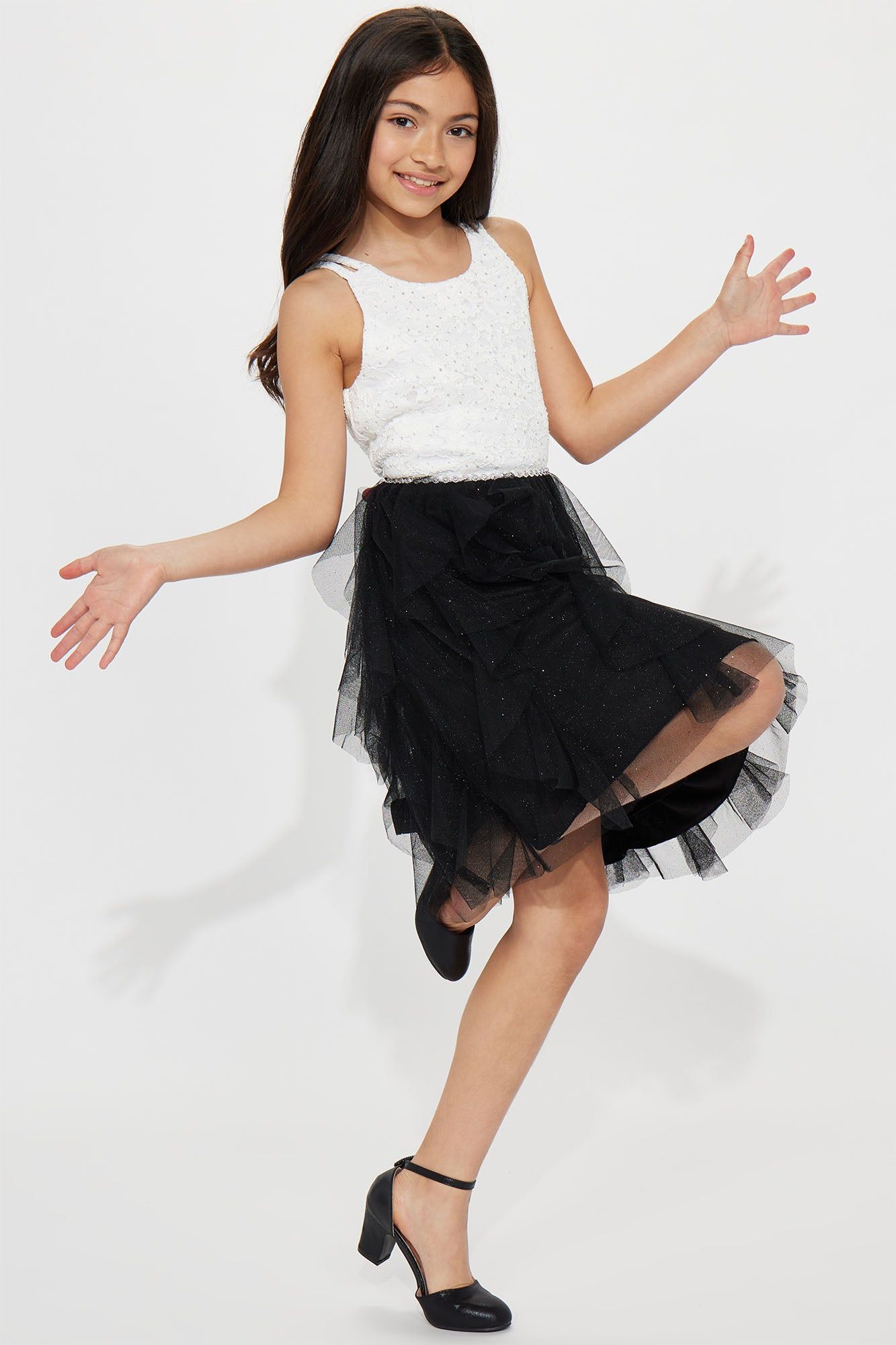 Mini Tulle At My Heart Sleeveless Dress - Ivory/combo sold by Fashion Nova product image thumbnail 4