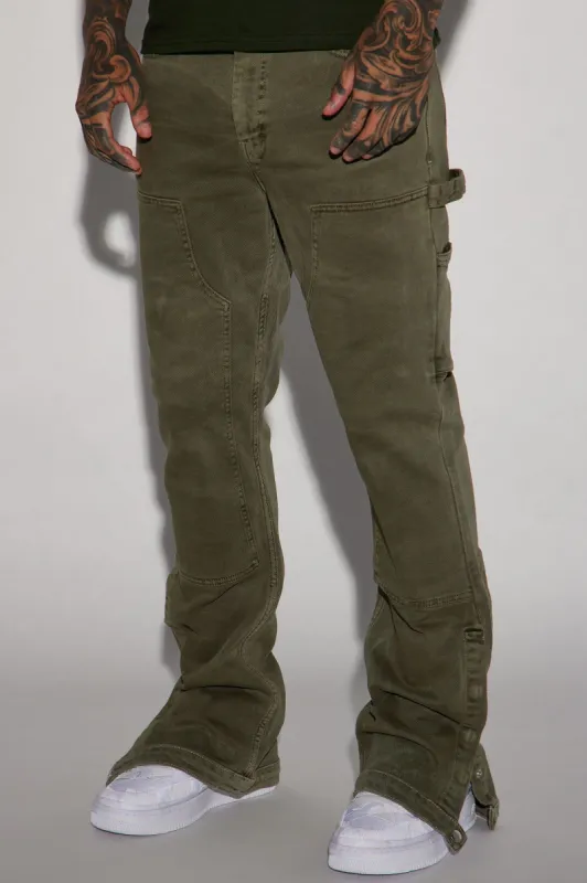Indestructible Flared Carpenter Pants - Olive sold by Fashion Nova