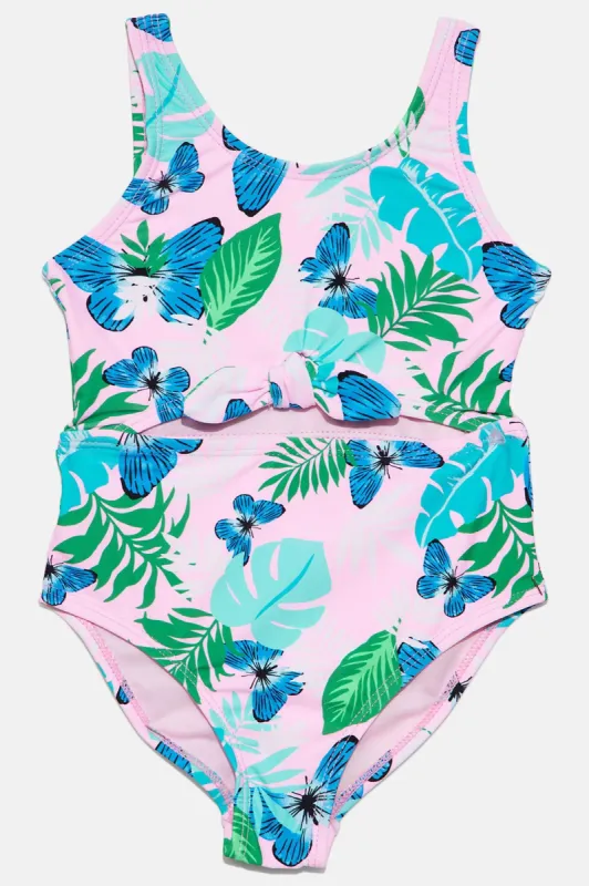 Mini Butterflies All Around 1 Piece Swimsuit - Pink sold by Fashion Nova