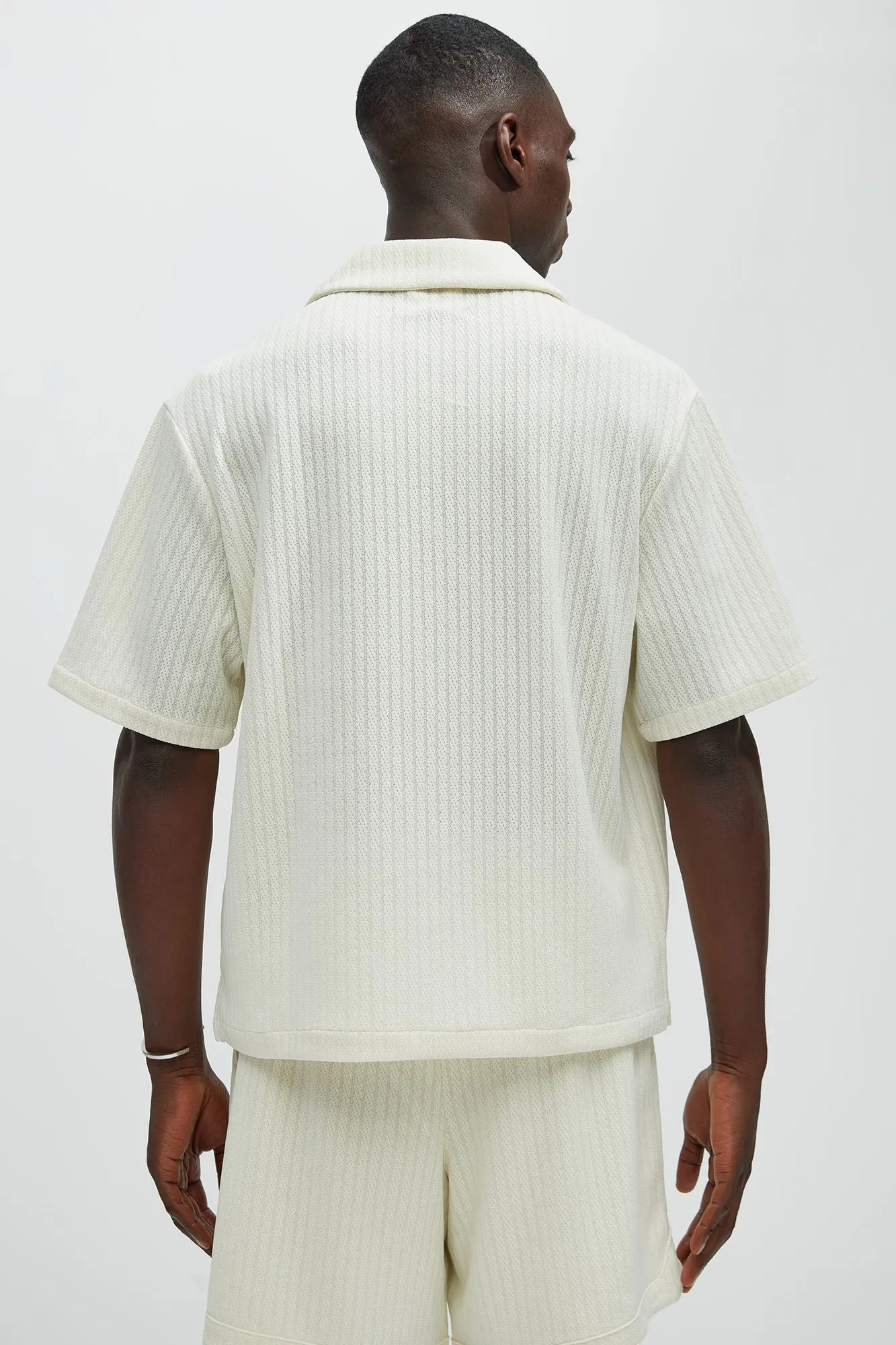 Easton Textured Shirt - Off White sold by Fashion Nova product image thumbnail 4