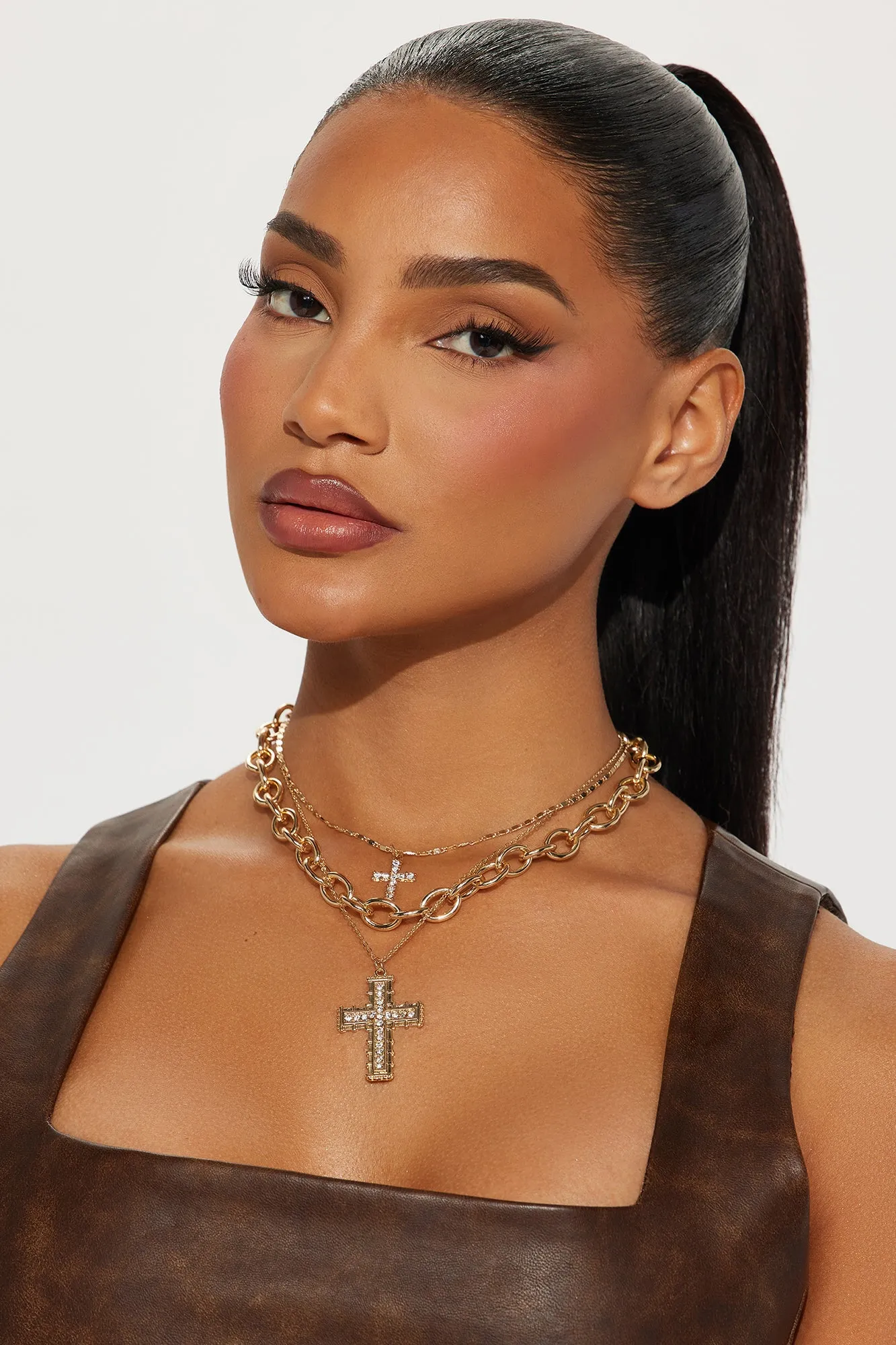 Put On Your Sunday Bless Necklace - Gold sold by Fashion Nova product image thumbnail 2