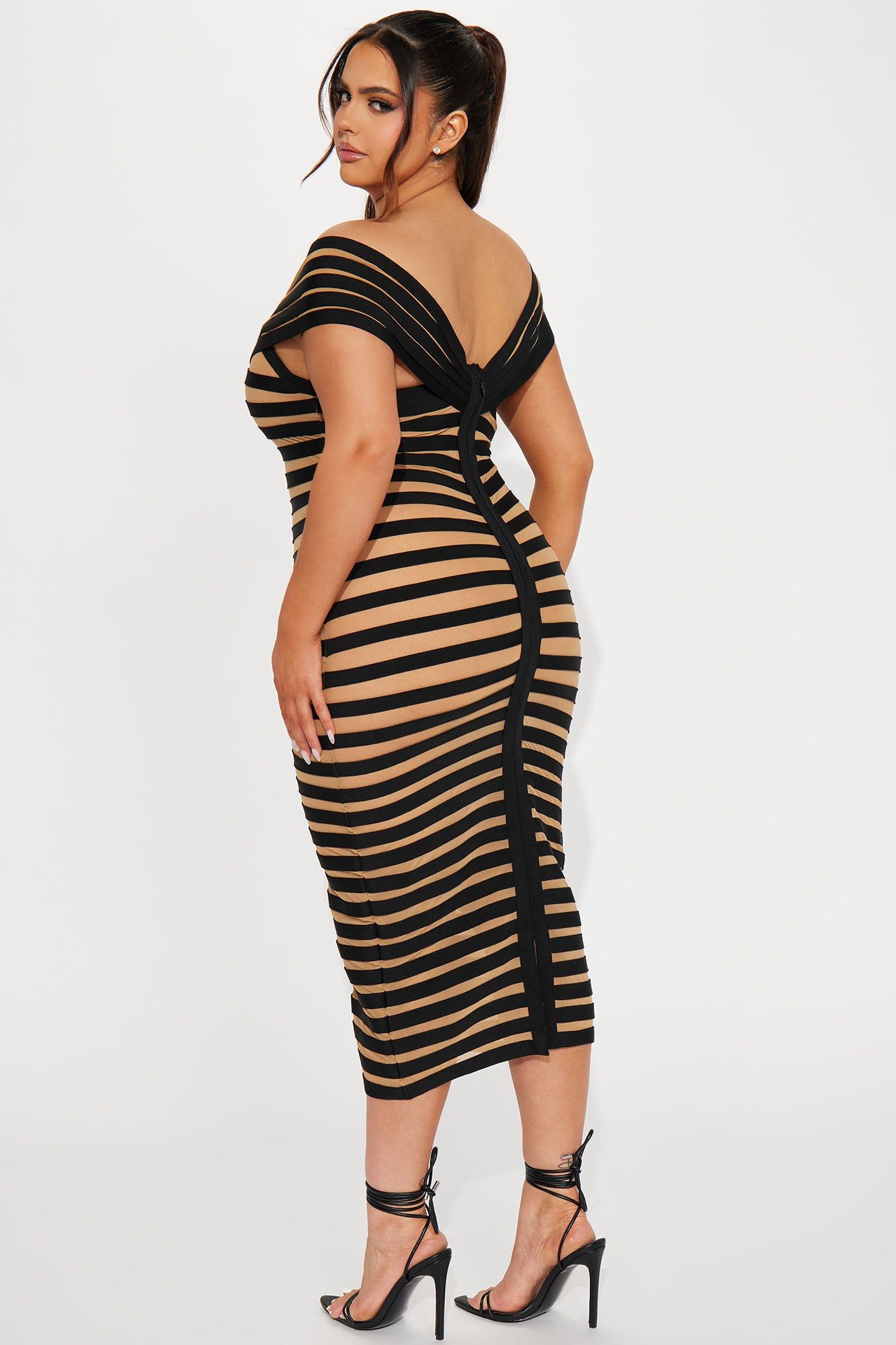 Navaeh Bandage Midi Dress - Black/combo sold by Fashion Nova product image thumbnail 6