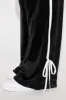 She's A Softie Velour Track Pant - Black/White sold by Fashion Nova