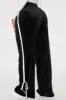 She's A Softie Velour Track Pant - Black/White sold by Fashion Nova