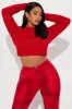 Malibu Nights Cropped Sweater - Red sold by Fashion Nova