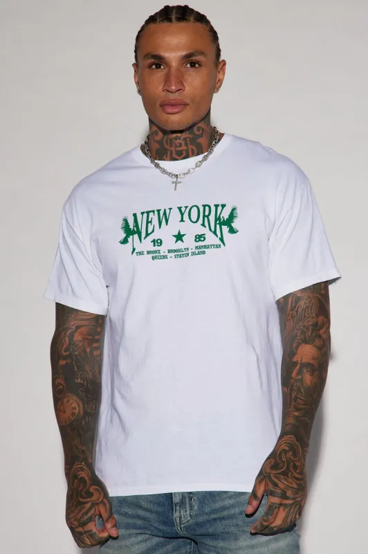 NYC The Empire State Of Mind Short Sleeve Tee - White sold by Fashion Nova