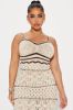 Illa Crochet Maxi Dress - Cream/combo sold by Fashion Nova
