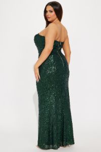Gianna Sequin Gown - Hunter sold by Fashion Nova