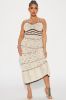 Illa Crochet Maxi Dress - Cream/combo sold by Fashion Nova
