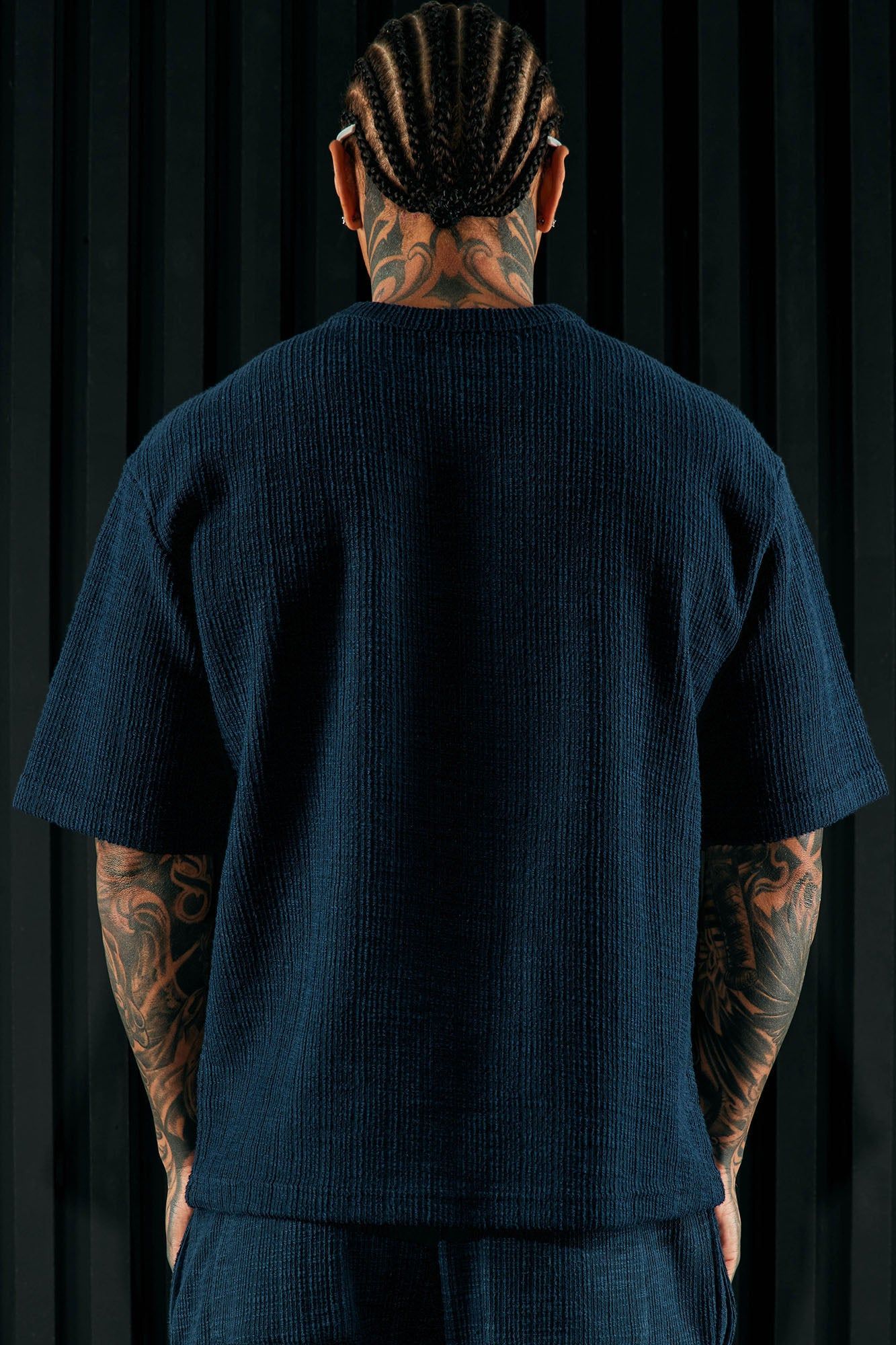 Dean Textured Short Sleeve Tee - Navy sold by Fashion Nova product image thumbnail 3