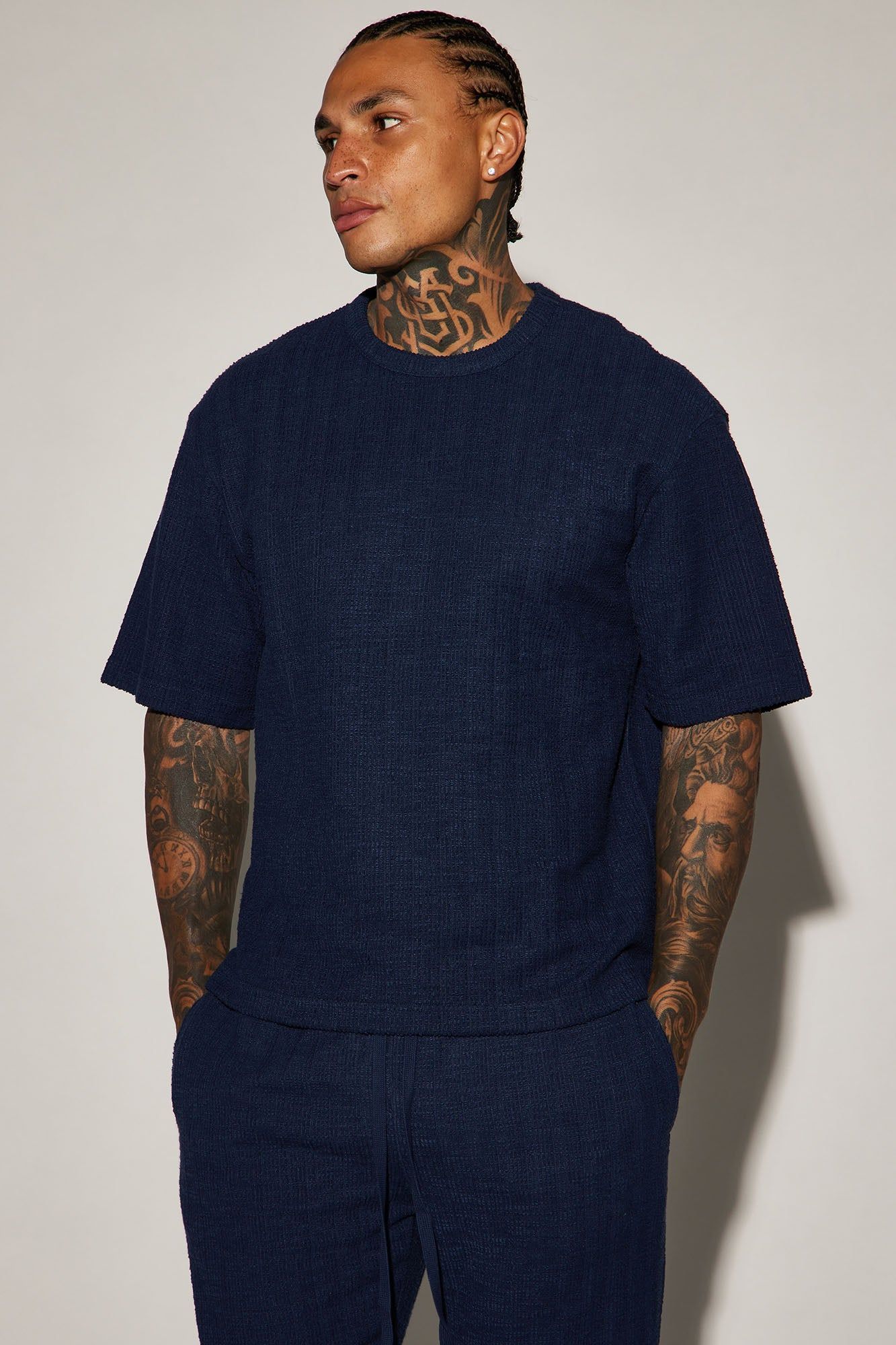 Dean Textured Short Sleeve Tee - Navy sold by Fashion Nova product image thumbnail 4