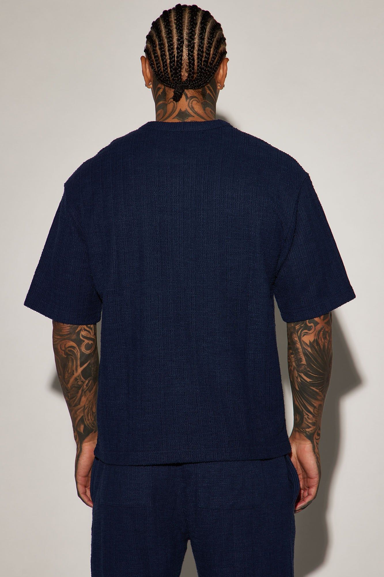 Dean Textured Short Sleeve Tee - Navy sold by Fashion Nova product image thumbnail 7