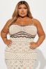 Illa Crochet Maxi Dress - Cream/combo sold by Fashion Nova