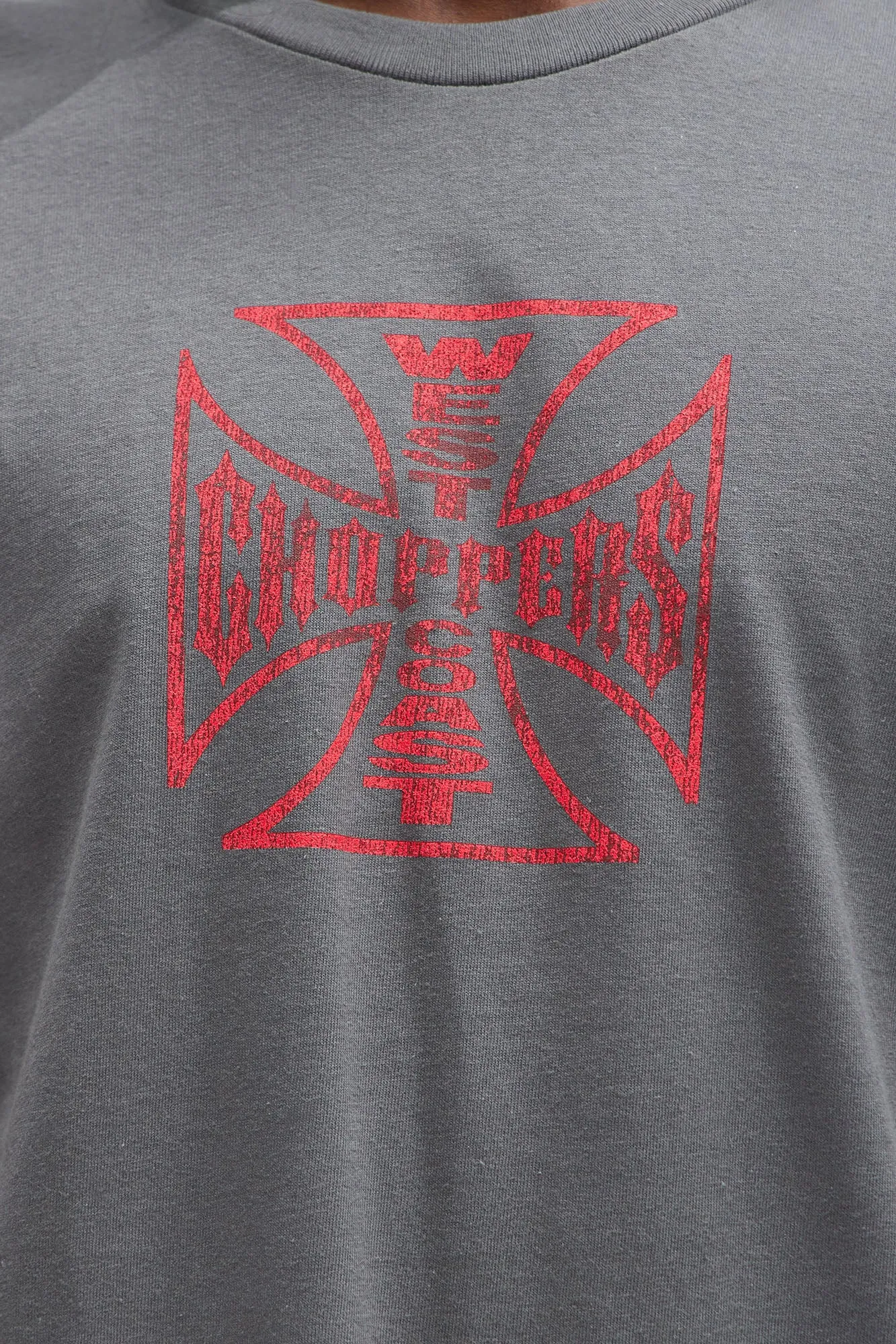 West Coast Choppers Small Cross Short Sleeve Tee - Grey sold by Fashion Nova product image thumbnail 2