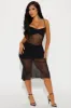 Can't Forget Me Mesh Midi Dress - Black sold by Fashion Nova