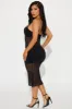 Can't Forget Me Mesh Midi Dress - Black sold by Fashion Nova