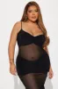 Can't Forget Me Mesh Midi Dress - Black sold by Fashion Nova