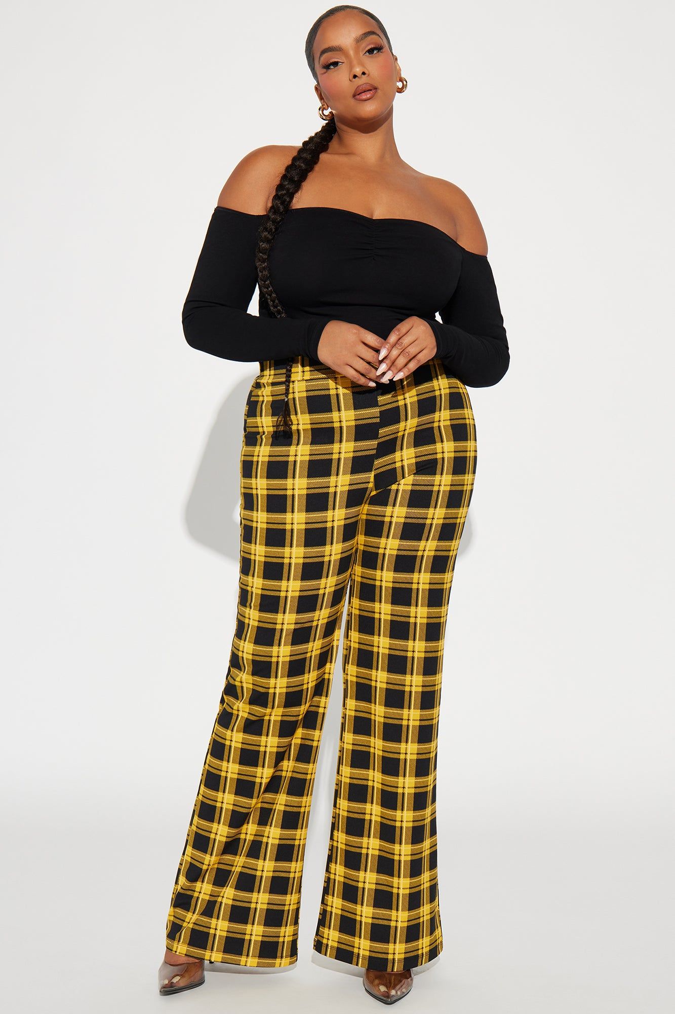 Jahia Flare Pants - Yellow/combo sold by Fashion Nova product image thumbnail 4