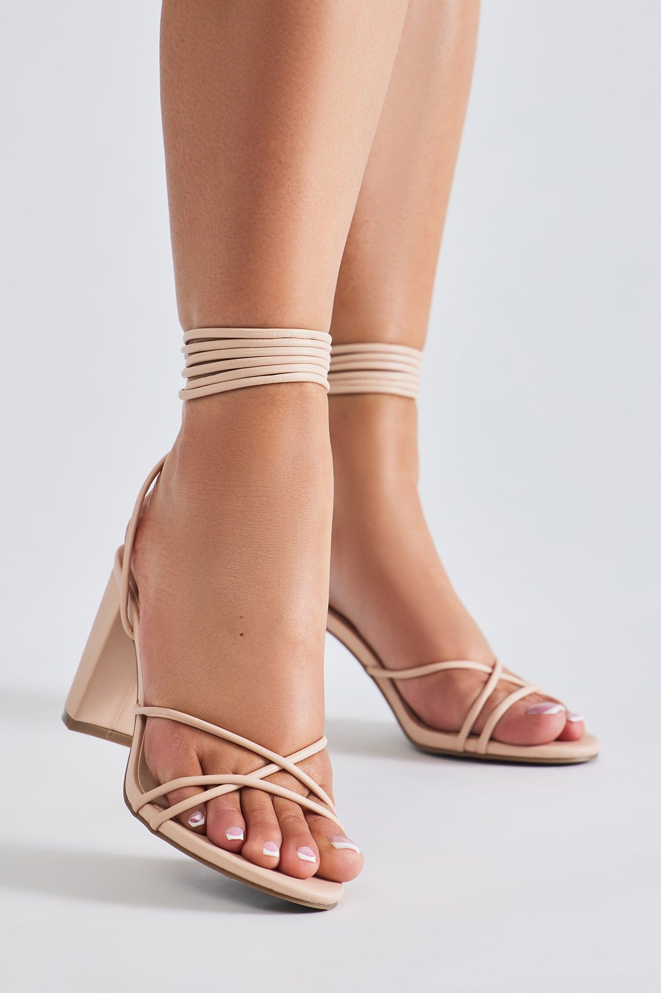 Carina Wrap Up Heels - Nude sold by Fashion Nova product image thumbnail 2