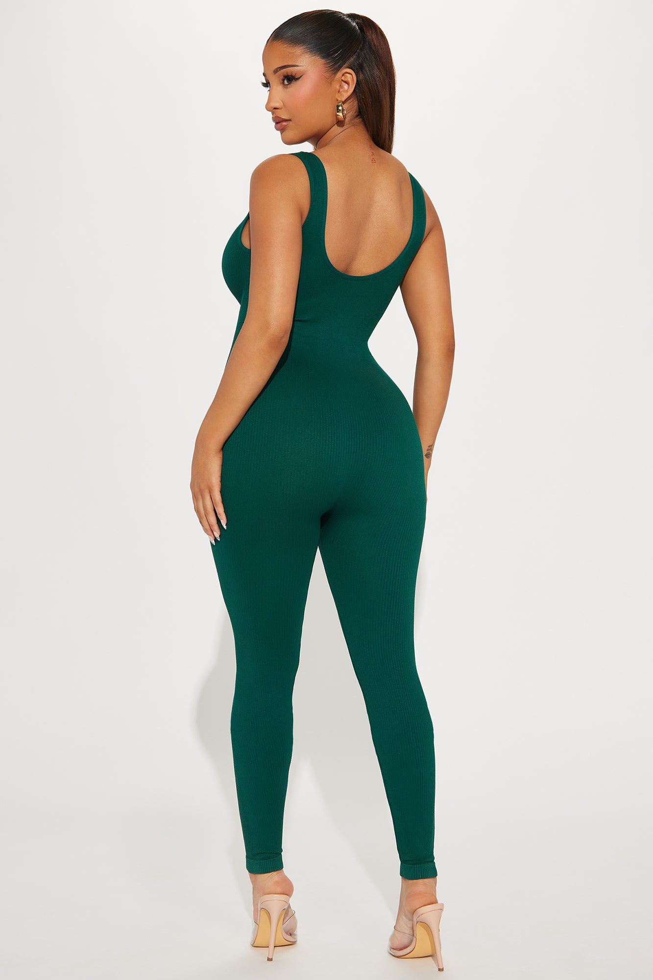 Give Me A Reason Seamless Jumpsuit - Hunter sold by Fashion Nova product image thumbnail 3