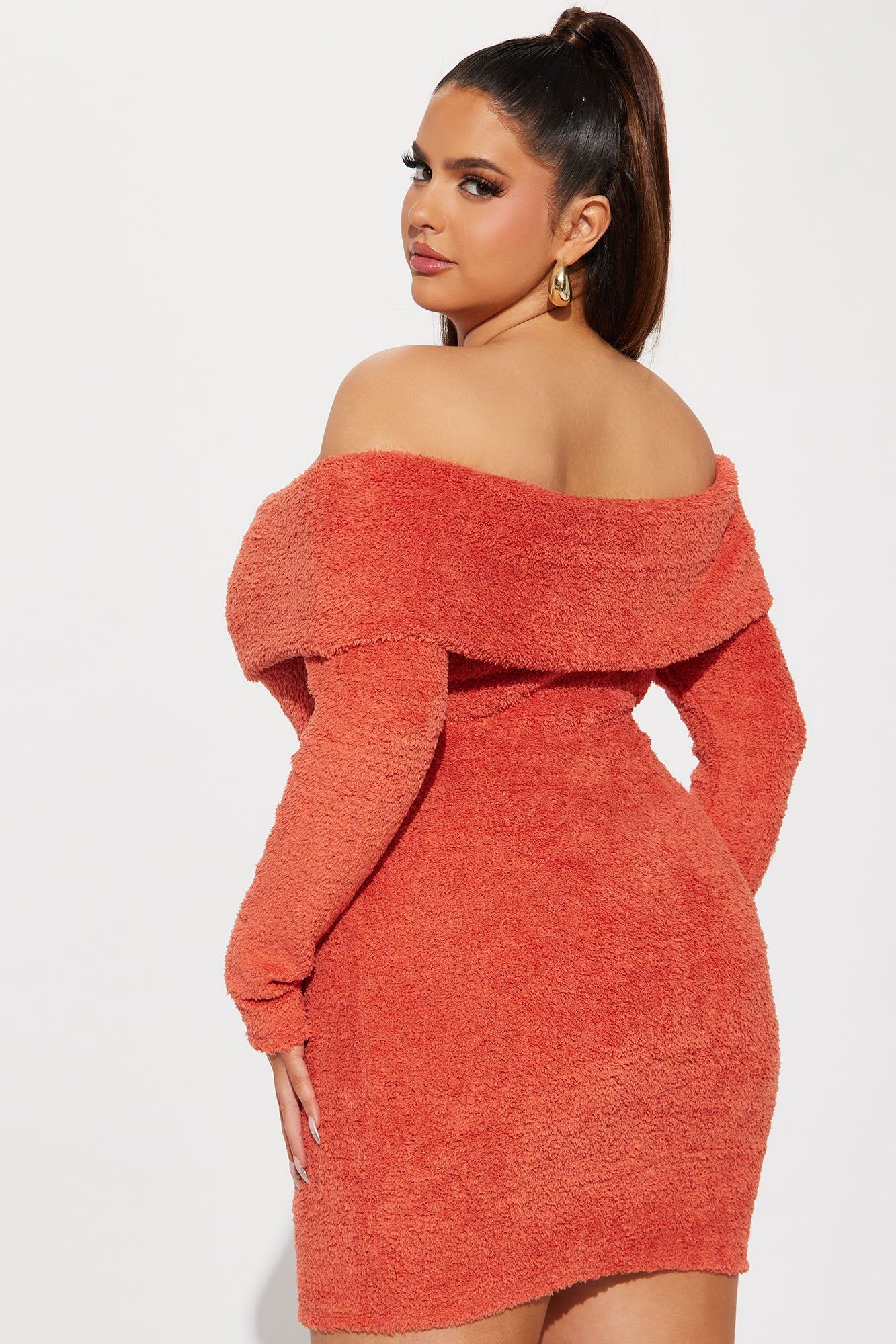 Mirabelle Sweater Mini Dress - Rust sold by Fashion Nova product image thumbnail 6