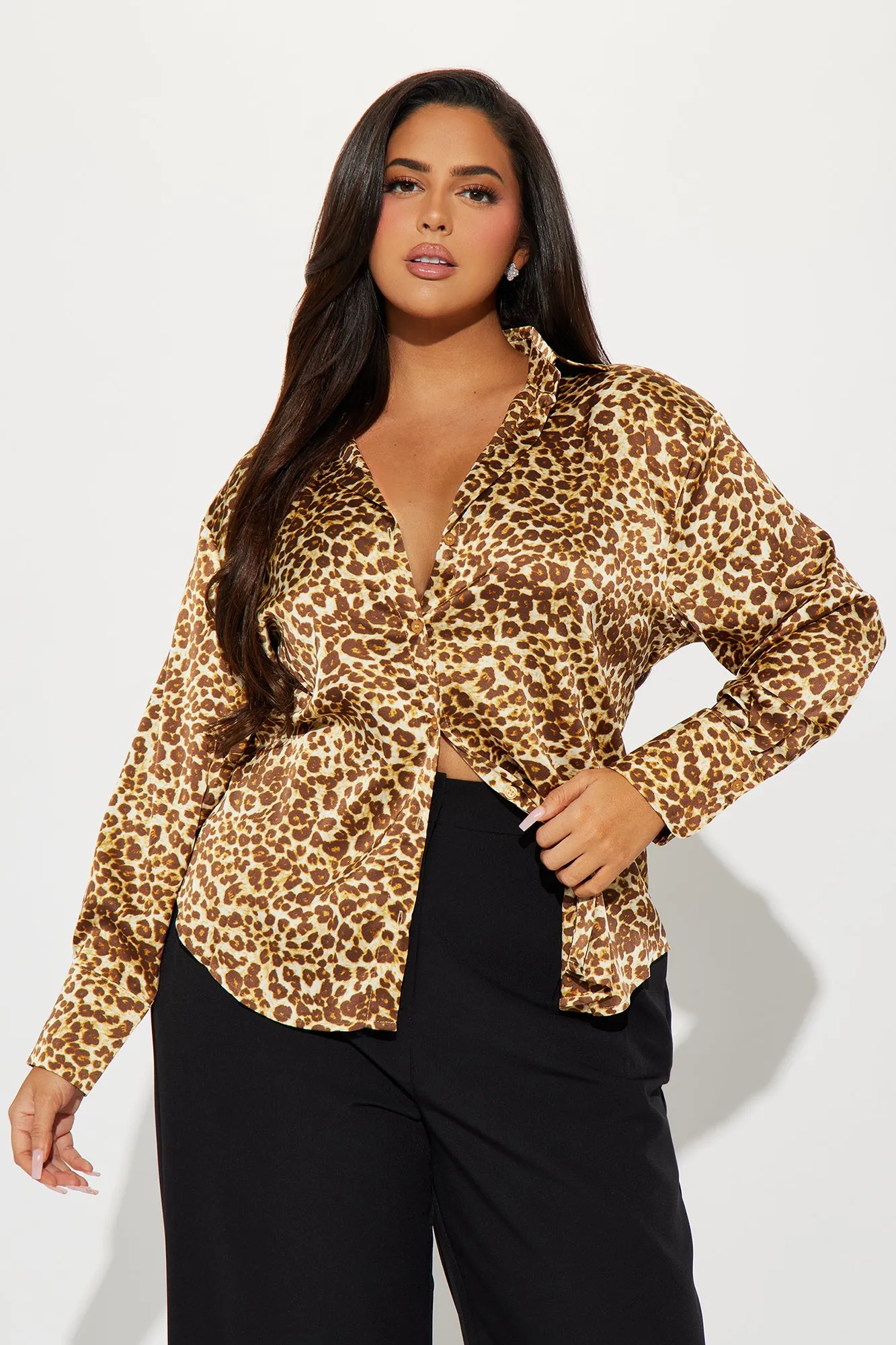 On The Prowl Leopard Shirt - Leopard sold by Fashion Nova product image thumbnail 4
