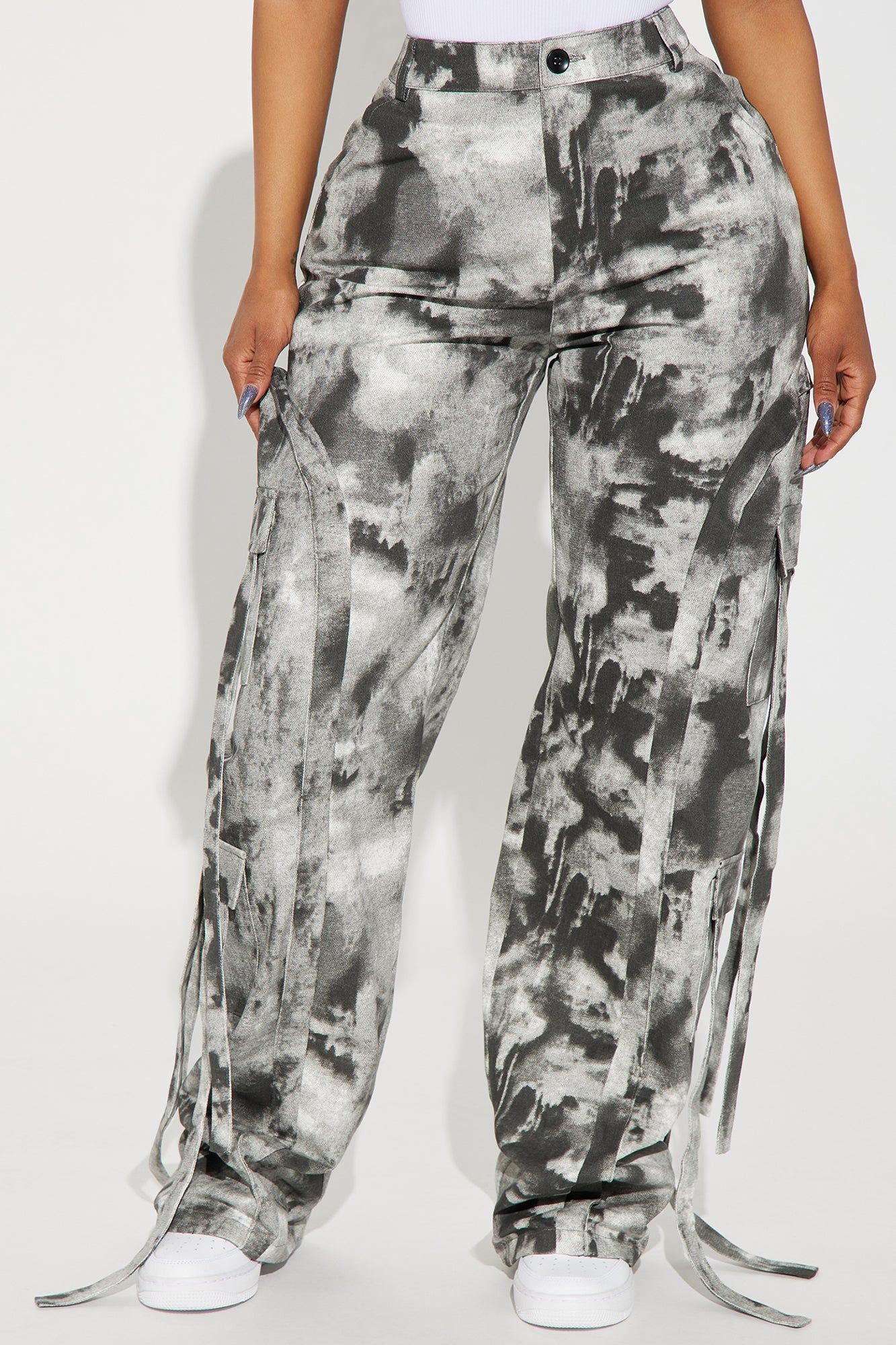 Never Before Strappy Mineral Wash Pant - Black sold by Fashion Nova product image thumbnail 2