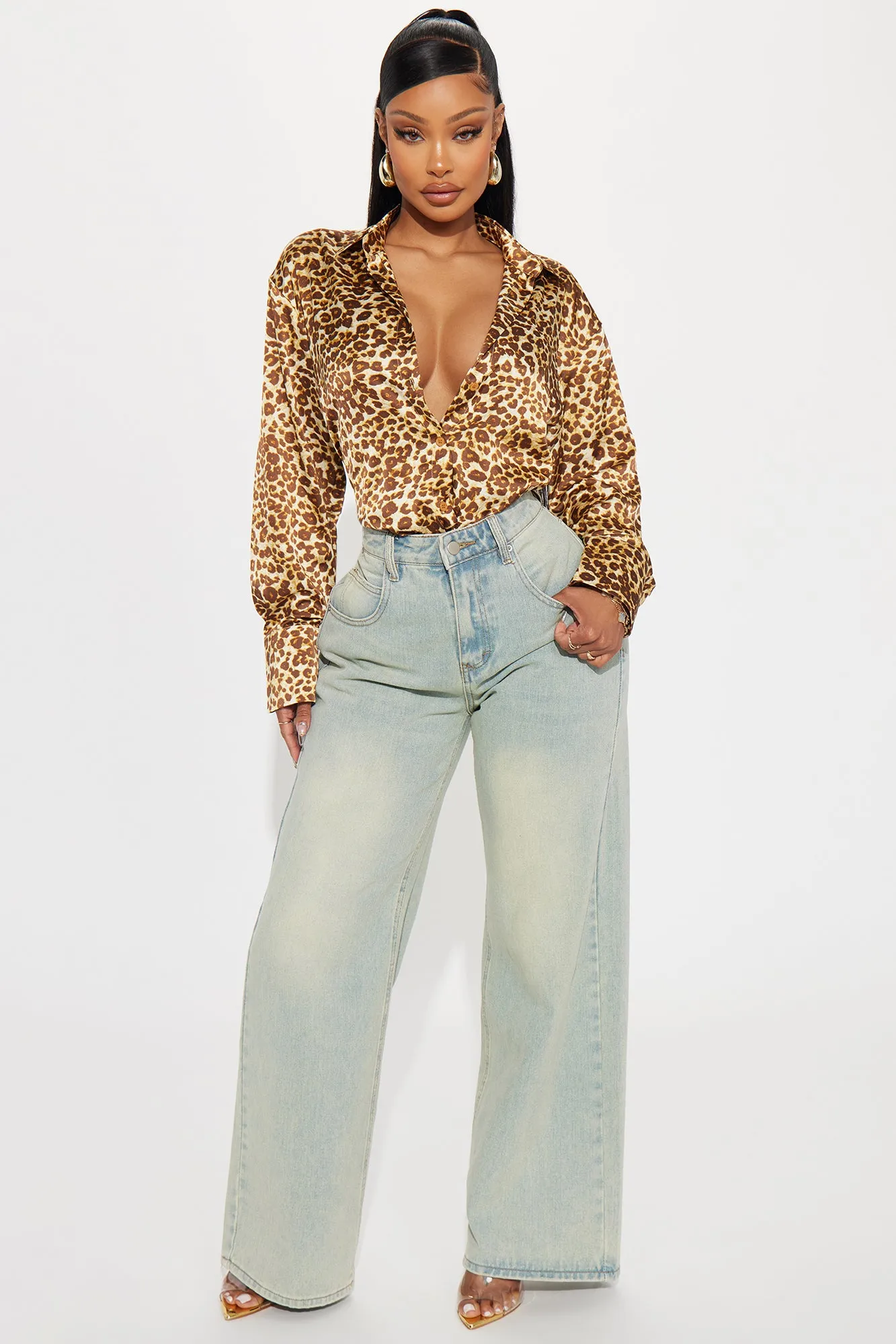 On The Prowl Leopard Shirt - Leopard sold by Fashion Nova product image thumbnail 2