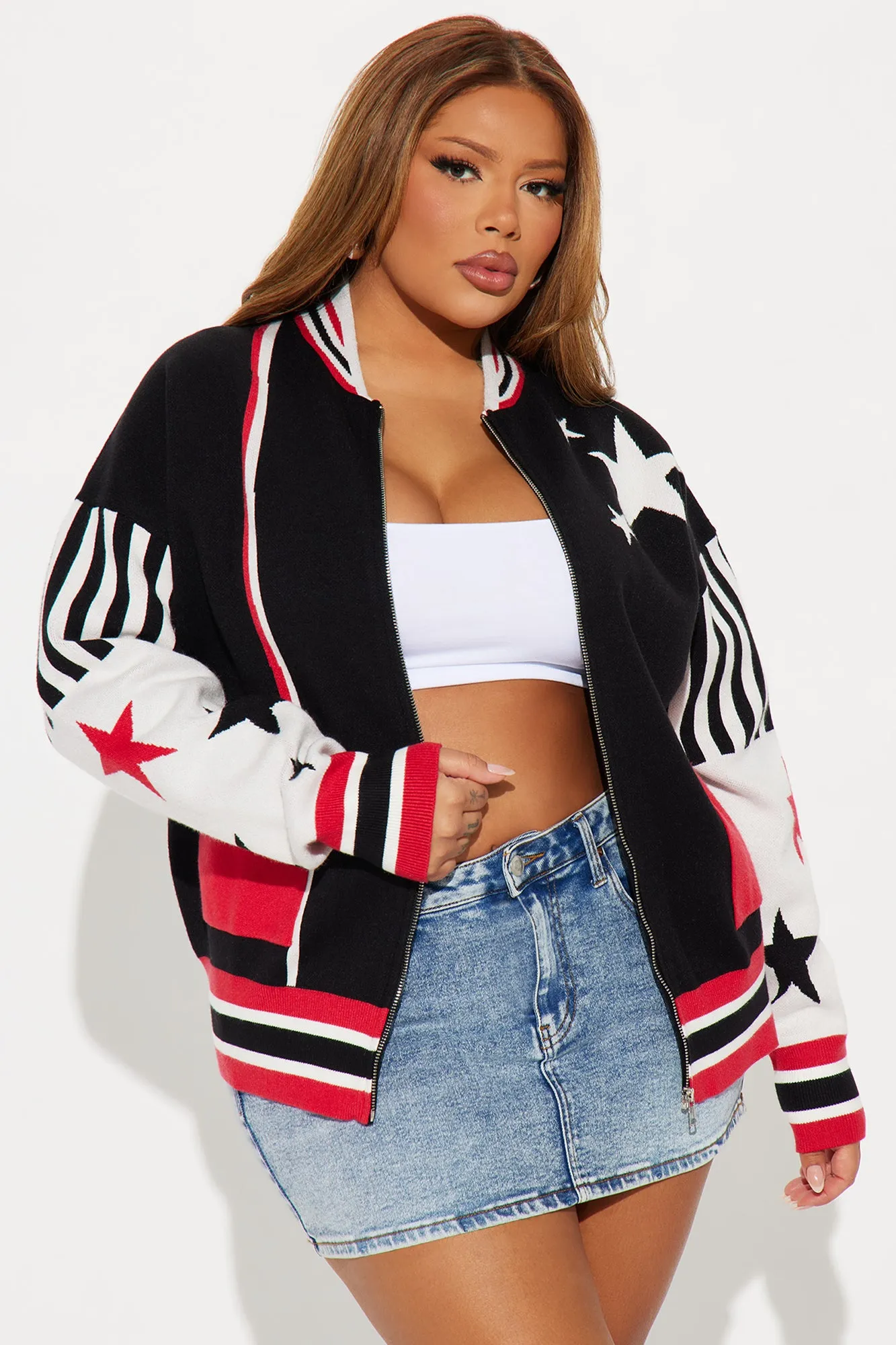 Seeing Stars Cardigan - Black/combo sold by Fashion Nova product image thumbnail 5