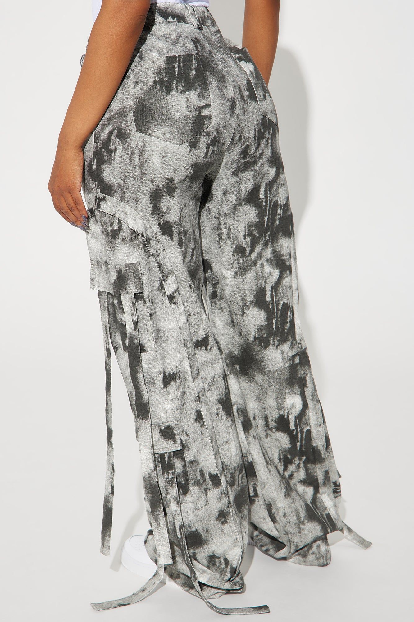 Never Before Strappy Mineral Wash Pant - Black sold by Fashion Nova product image thumbnail 3