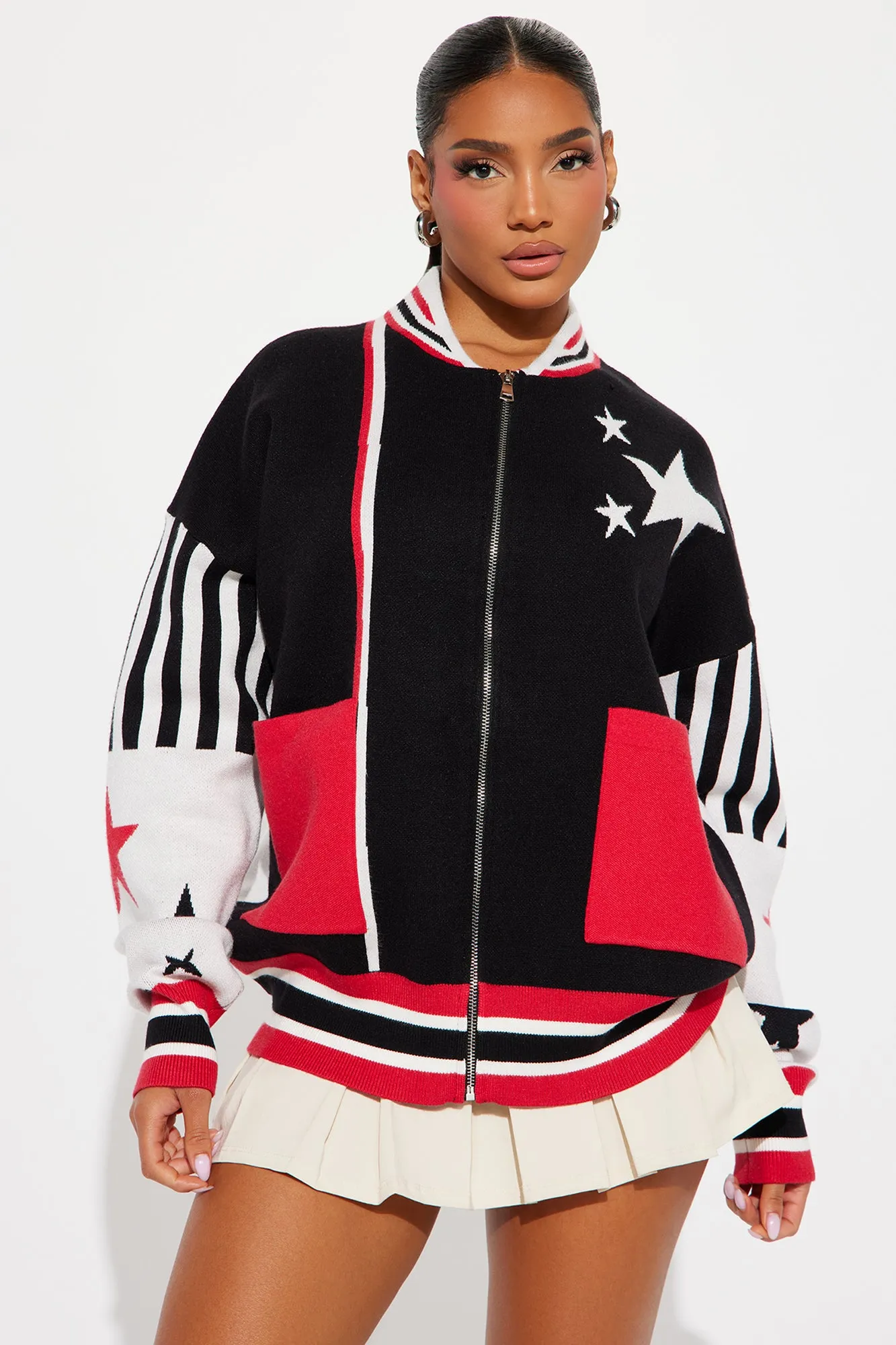 Seeing Stars Cardigan - Black/combo sold by Fashion Nova product image thumbnail 3