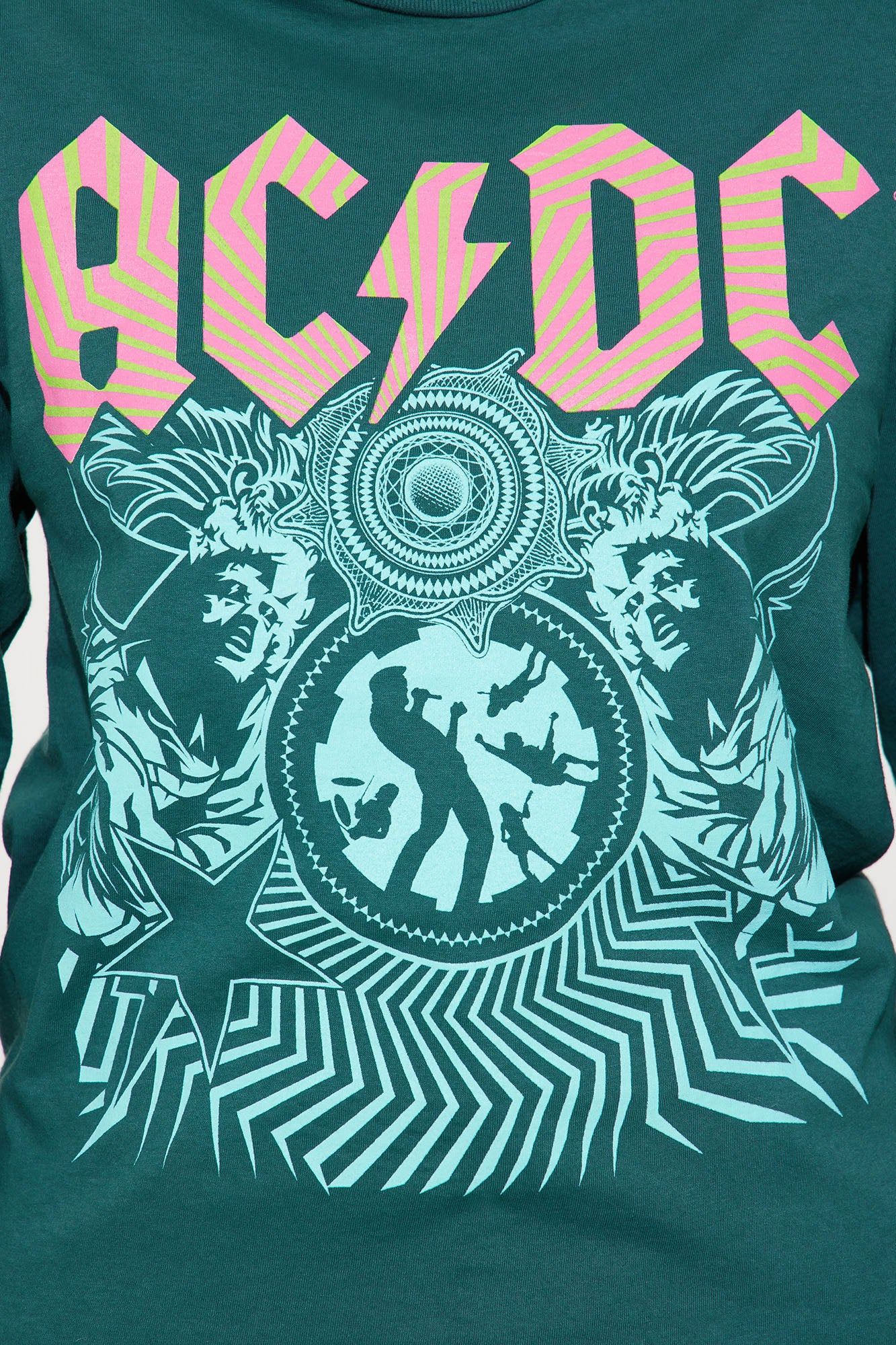 ACDC Graphic Long Sleeve Tee - Emerald sold by Fashion Nova product image thumbnail 3