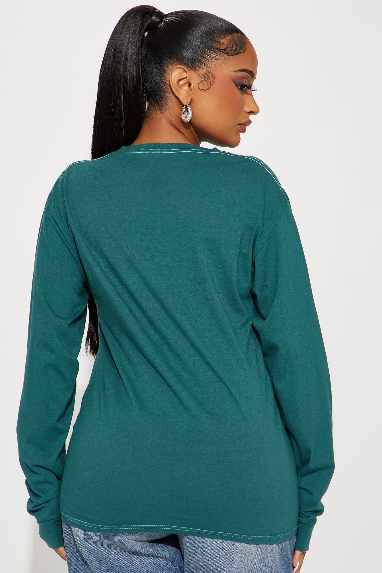 ACDC Graphic Long Sleeve Tee - Emerald sold by Fashion Nova product image thumbnail 4