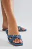 Call It Quits Sandals - Denim sold by Fashion Nova