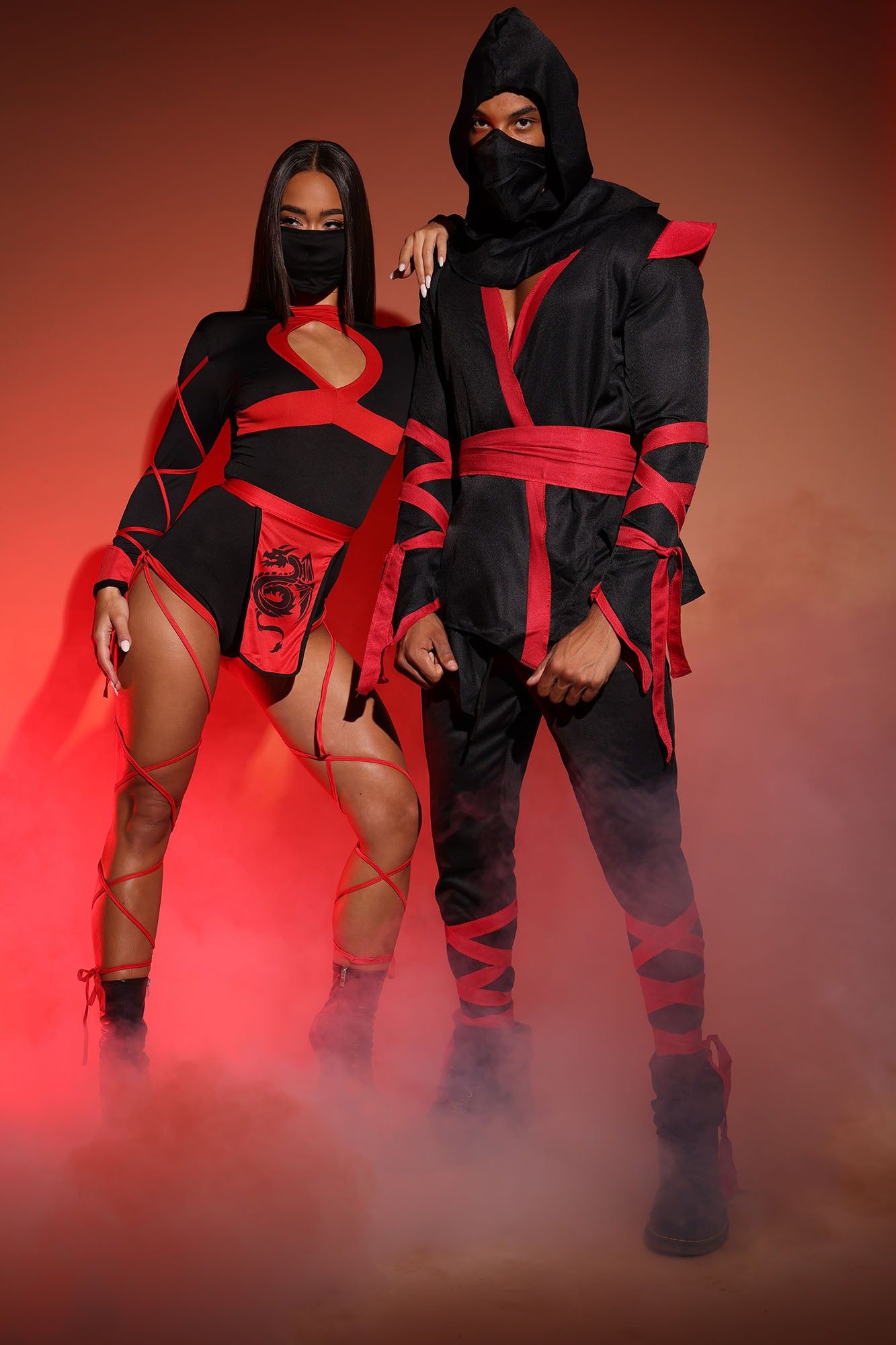 Dragon Ninja 3 Piece Costume Set - Black/Red sold by Fashion Nova product image thumbnail 3