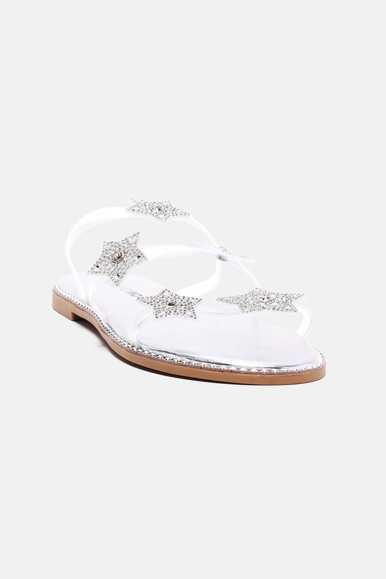 Under The Stars Flat Sandals - Silver sold by Fashion Nova product image thumbnail 2