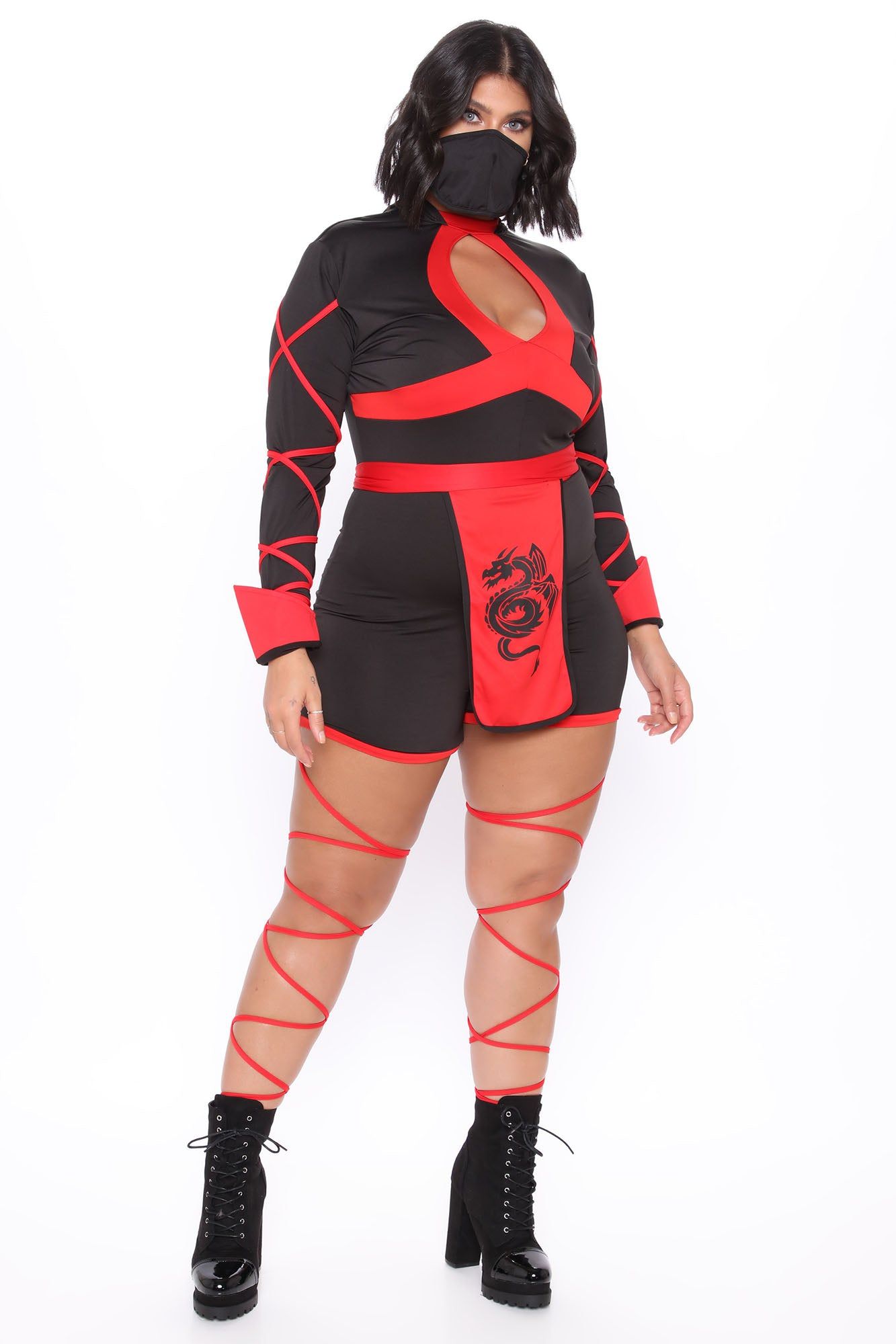 Dragon Ninja 3 Piece Costume Set - Black/Red sold by Fashion Nova product image thumbnail 11
