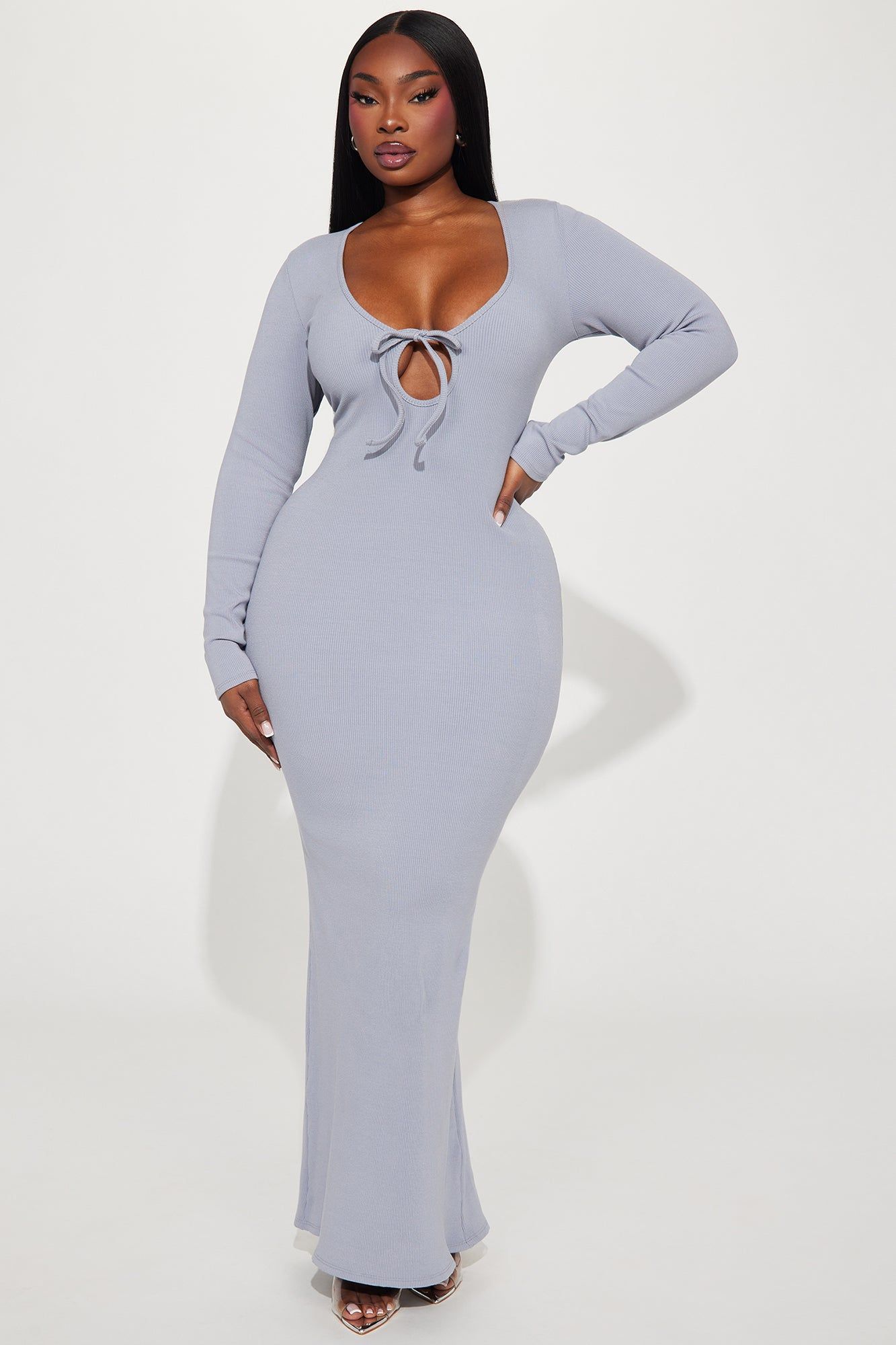 Raya Snatched Maxi Dress - Slate Grey sold by Fashion Nova product image thumbnail 4