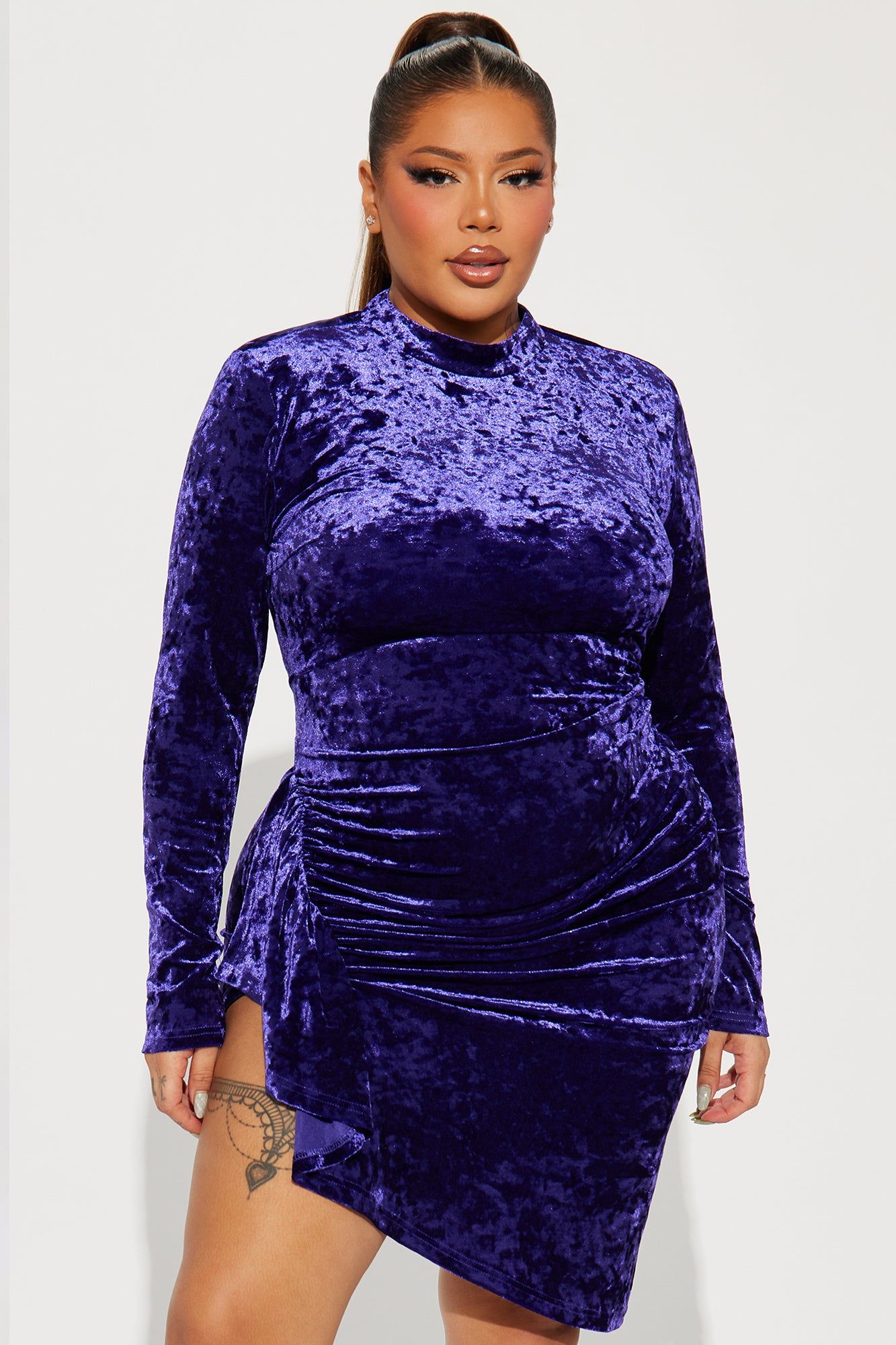 Analise Velvet Mini Dress - Purple sold by Fashion Nova product image thumbnail 4