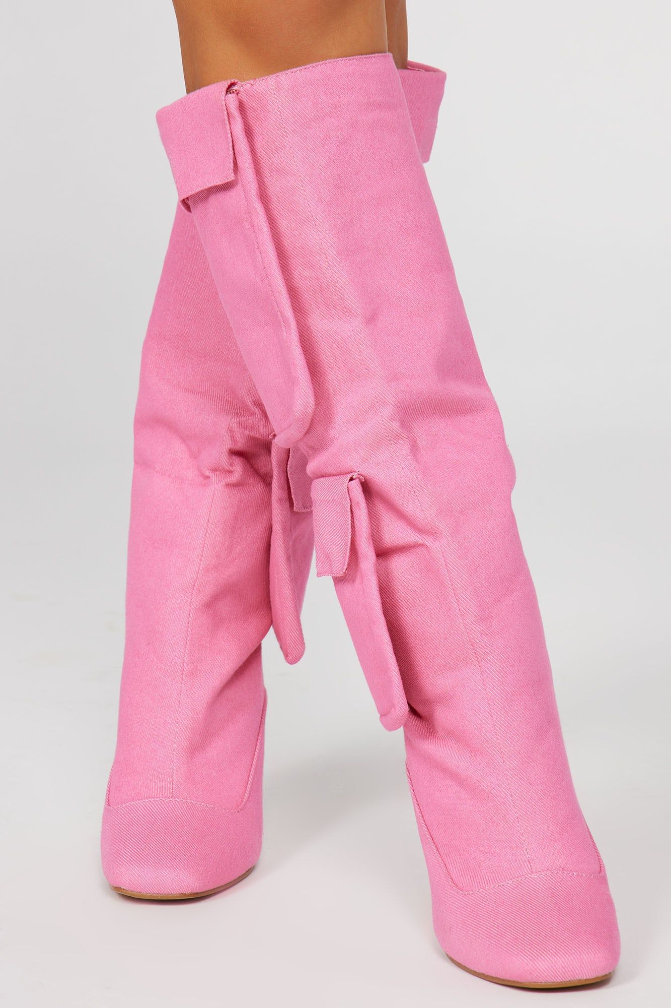 Get Used To It Knee High Boots - Pink sold by Fashion Nova product image thumbnail 2