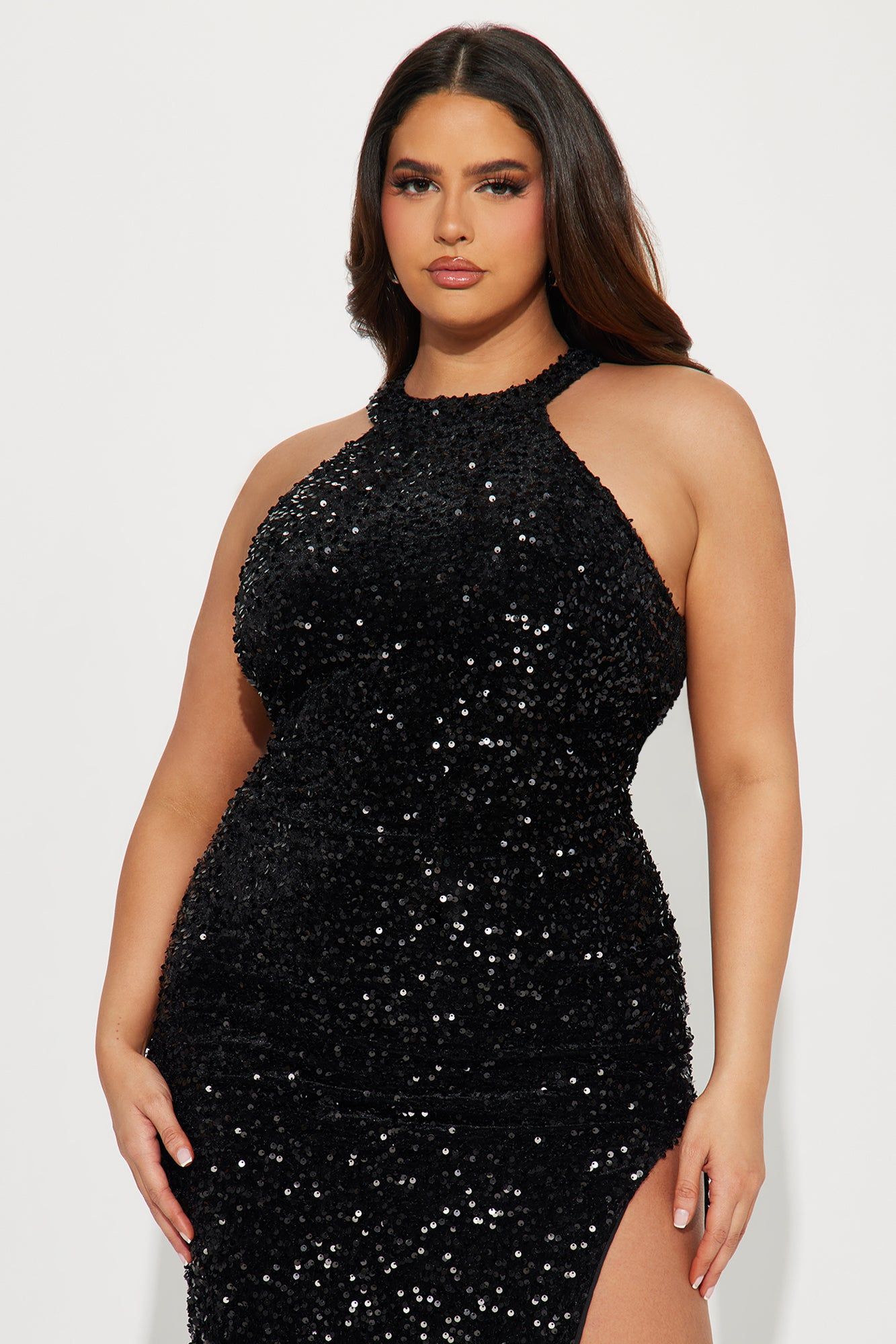 Lola Velvet Sequin Midi Dress - Black sold by Fashion Nova product image thumbnail 5